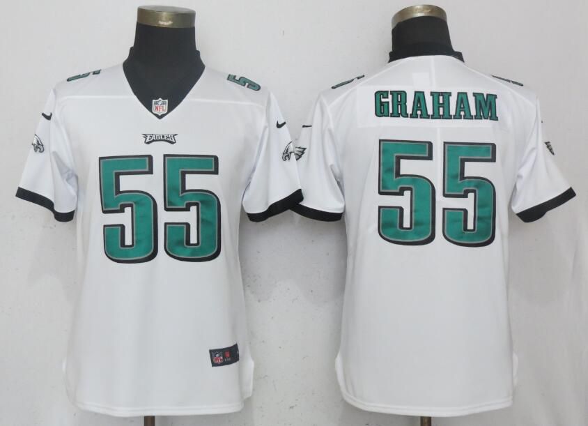 Women Philadelphia Eagles #55 Graham White Vapor Untouchable Playe Nike NFL Jerseys